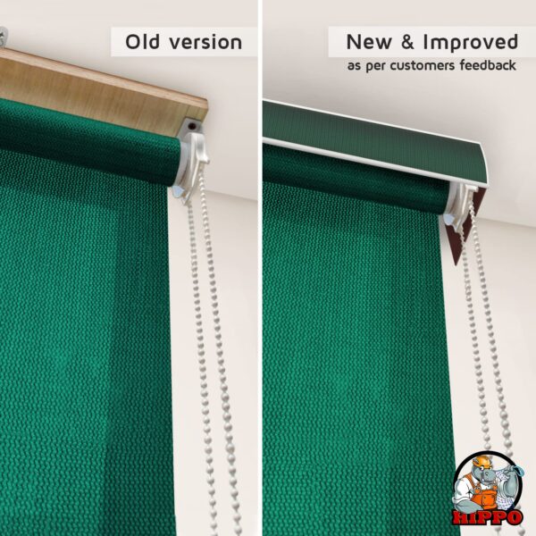 Outdoor Olive Green Roller Blinds: 90% UV Protection & Air Flow Design - Image 2