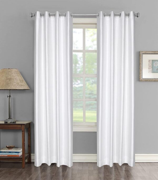 Elegant Insulated Grommet Curtains for Bedrooms and Living Rooms - White - Image 2