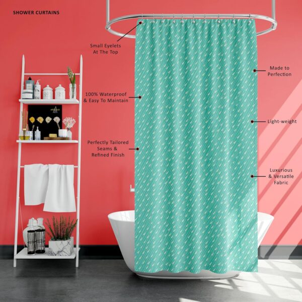 Waterproof Shower Curtain Set of 2 | Stylish ArtzFolio Rain Design - Image 7