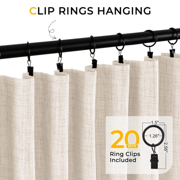 Cream Blackout Curtains 72 Inches Long for Ultimate Light Blocking and Insulation - Image 4