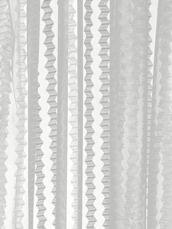 Cortina White Polyester Linen Sheer Curtain Set with Eyelet Rings - Image 4