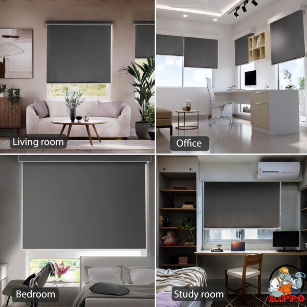 Customizable 100% Blackout Roller Blinds for UV Protection and Room Darkening - Image 9