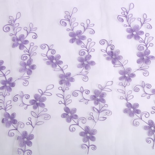 Beautiful Purple Floral Voile Curtains for Bedrooms, Weddings, and Living Rooms - Image 8