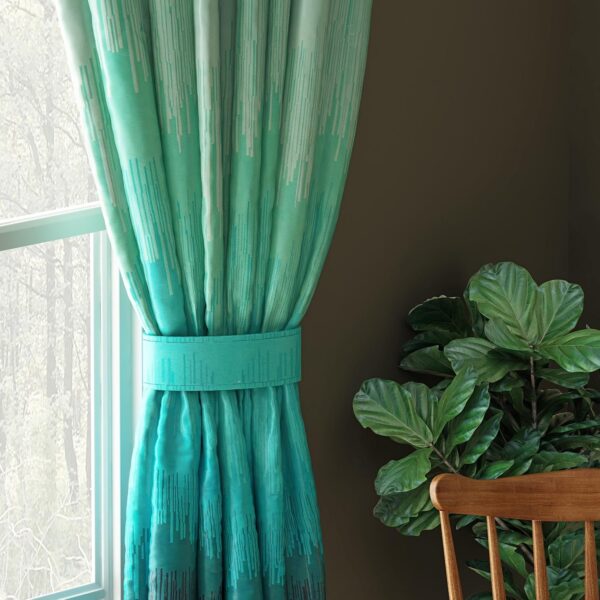 Kudo Teal Blackout Curtains for Bedroom and Living Room Decor - Image 4