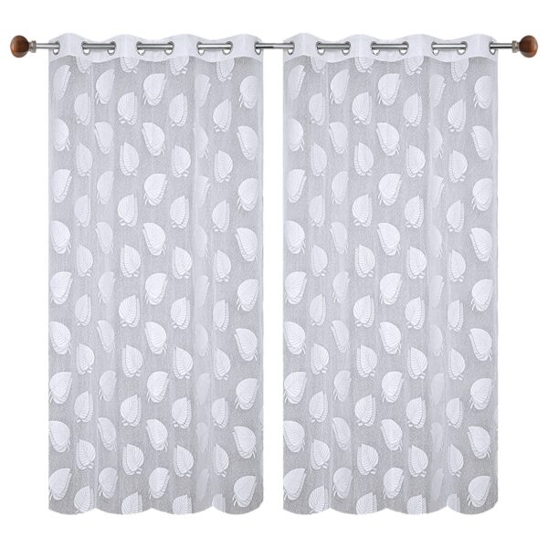 Leaf Print Cotton Door Curtains - Elegant Home Decor by Kuber Industries - Image 2