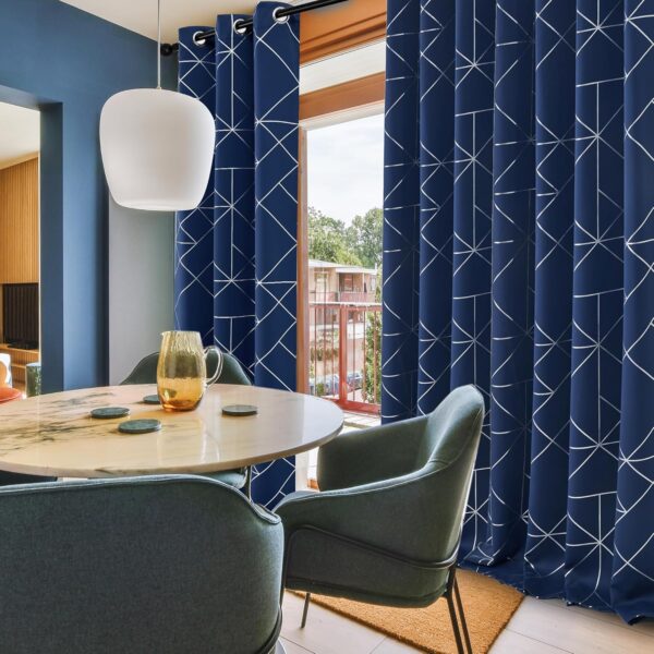 Deconovo Navy Blue Blackout Curtains Set for Living Room and Bedroom - Image 3