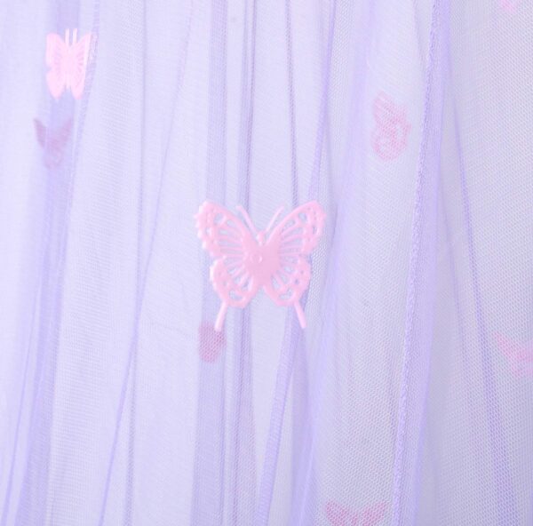 OctoRose Glow in the Dark Purple Butterfly Bed Canopy for All Bed Sizes - Image 2