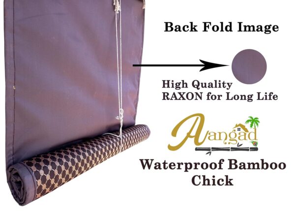 AANGAD Waterproof Bamboo Roller Blinds: Perfect for Home, Office, and Outdoors - Image 4