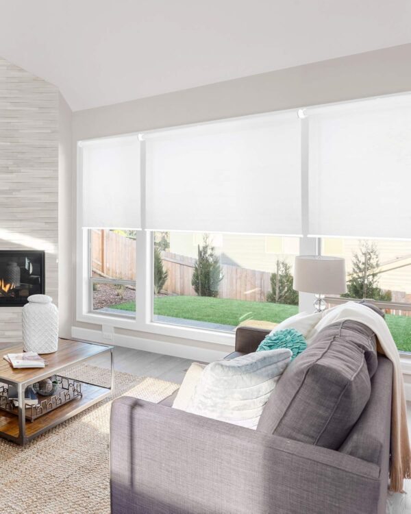 Chicology Urban White Roller Shades: Stylish Light Filtering Window Treatments for Home - Image 7