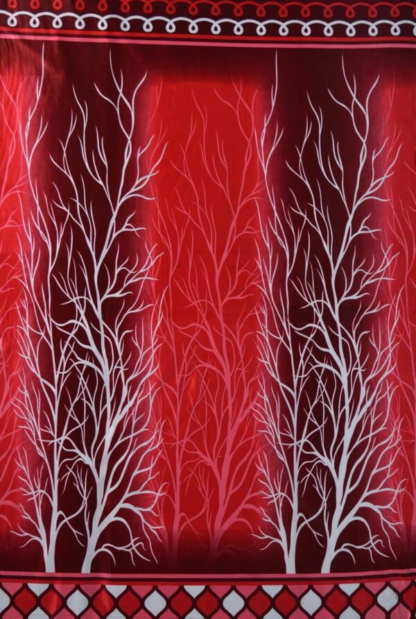 Elegant Maroon Eyelet Door Curtains - 2 Piece Tree Panel, 7 Feet Length - Image 3