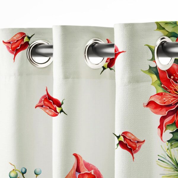 Multicolor Long Crush Curtains for Festive Christmas Home Decor - Image 3