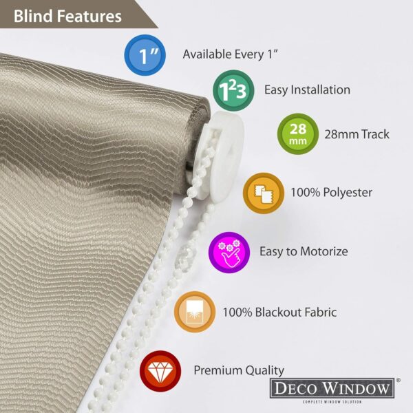 100% Blackout Roller Blinds for Sun Protection in Home & Office - Image 5