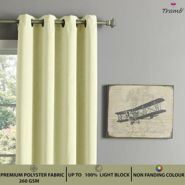 Tramb Solid Brown Polyester Blackout Curtains for Total Home Privacy and Comfort - Image 5