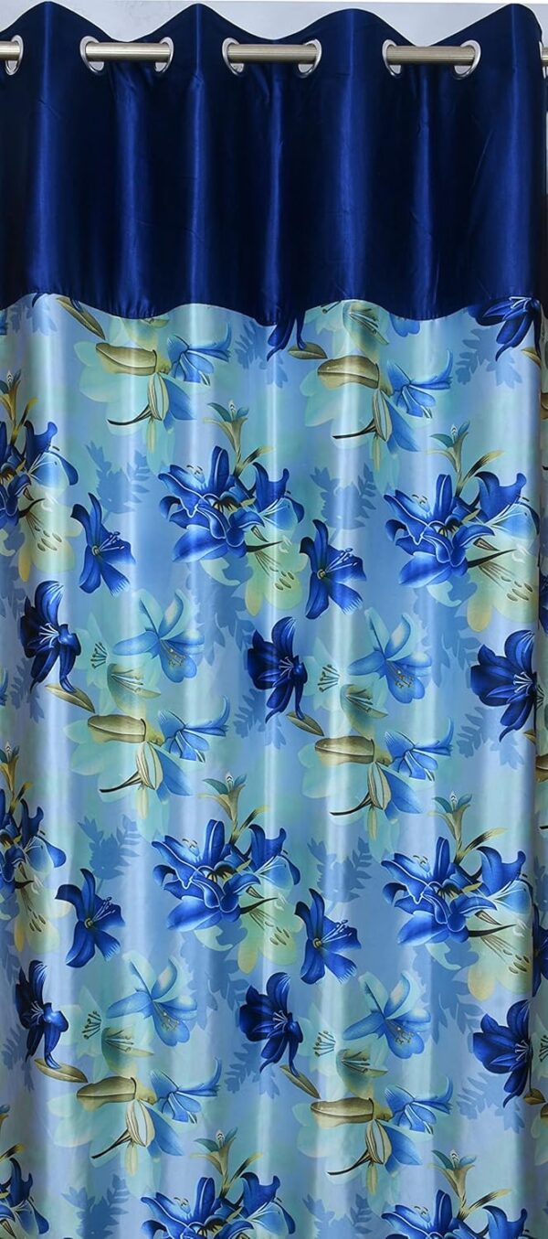 Premium Floral Printed Curtains for Long Doors - 8 Feet, Pack of 2 - Image 2