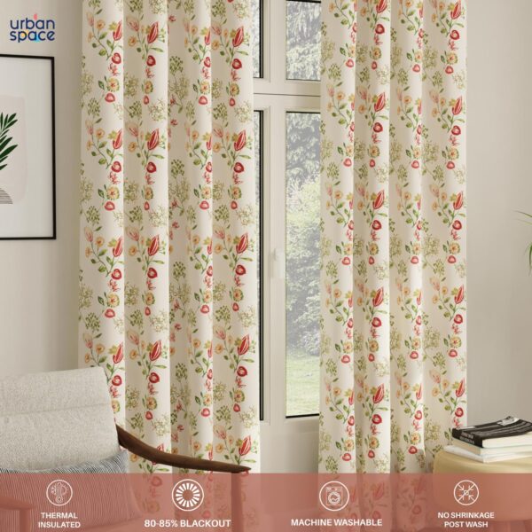 Urban Space Blackout Curtains Set: 80-85% Room Darkening for Your Living Room - Image 4