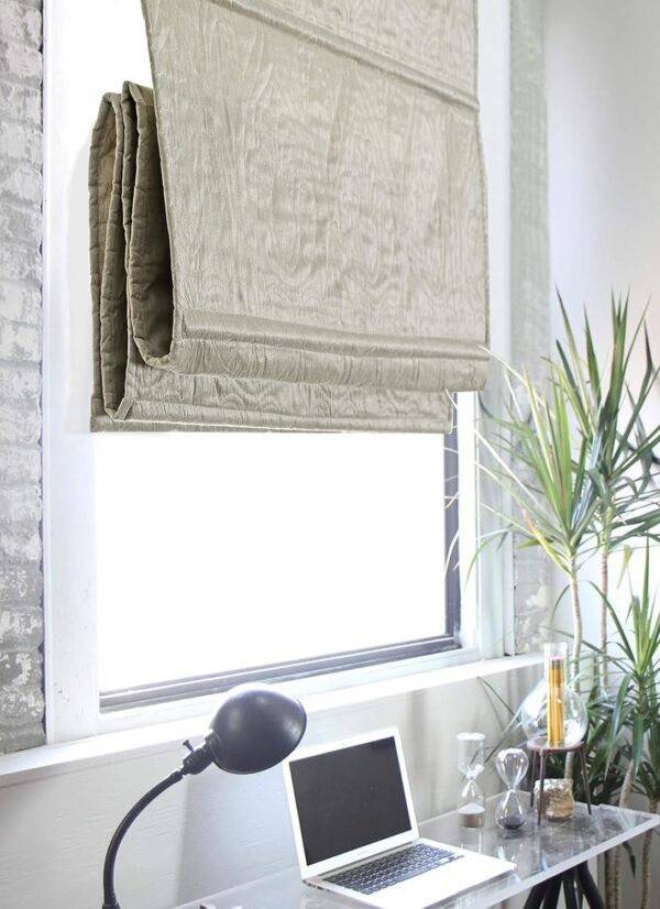 Quilted Blackout Roman Blinds in Violet for Thermal Home Comfort - Image 2