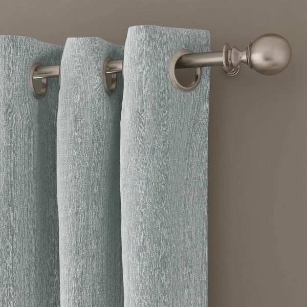 Stylish Forst Blue Grommet Curtains - Set of 2, 52 x 84 Inch - Image 3