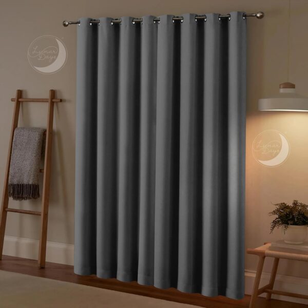 Lunar Days 7ft Blackout Curtain Set - Thermal Insulated Room Darkening Drapes - Image 2