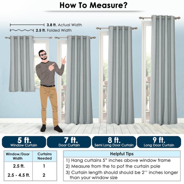 Blackout Window Curtains Set of 2 | Thermal Insulated & Noise Reducing - Image 2