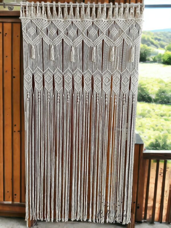 Handwoven Macrame Curtain for Boho Decor, Wedding Backdrop, Room Divider - Image 2