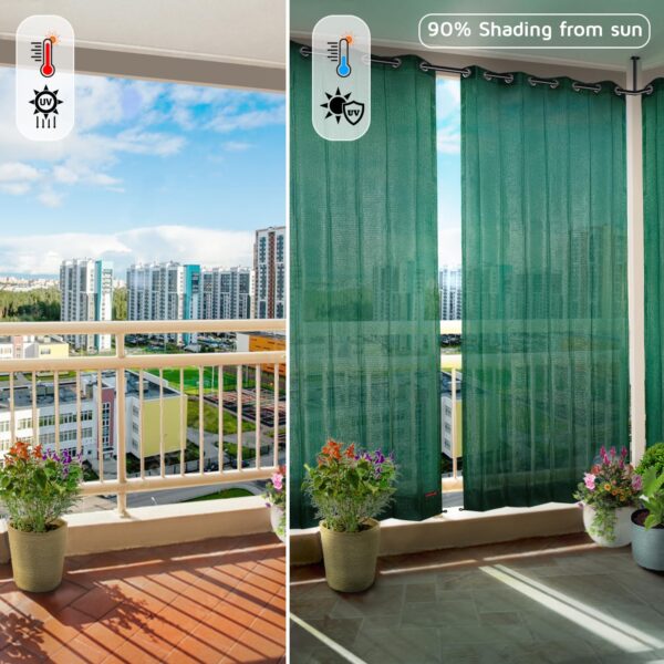 Customizable Outdoor Curtain Set for Balcony, Office, and Gazebo Use - Image 2