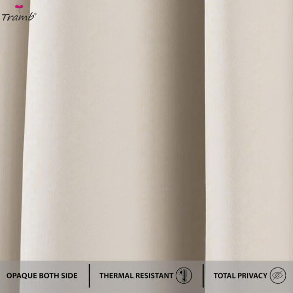 Tramb Solid Brown Blackout Curtains for Total Privacy and Noise Reduction - Image 4