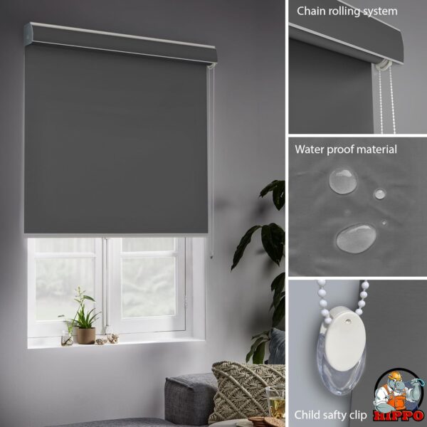 Customizable 100% Blackout Roller Blinds for UV Protection and Room Darkening - Image 4