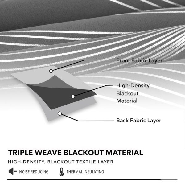 Deconovo Blackout Curtains: Stylish Dark Grey Thermal Insulated Drapes for Bedrooms - Image 6