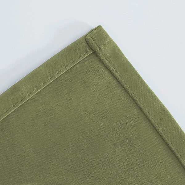 Dark Green Room Darkening Blackout Curtains - Insulated, 6 Feet Long - Image 5