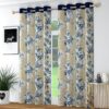 Floral Leaf Texture Window Curtains - 5 Feet Long Grommet Drapes Set - Image 5