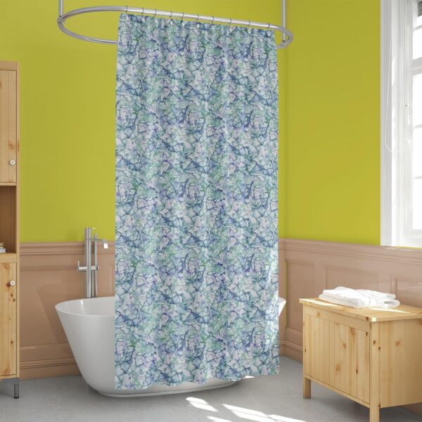 Bright Emerald Waterproof Shower Curtains - Set of 2, 60 x 72 Inches - Image 5