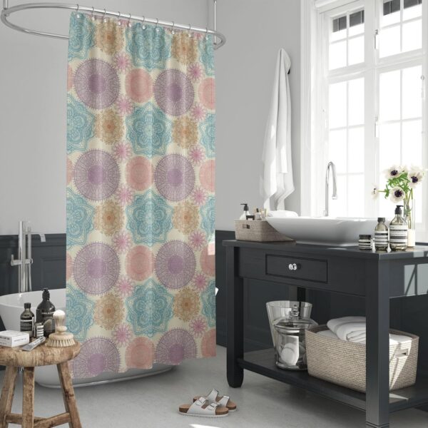Elegant Waterproof Shower Curtain Set - ArtzFolio Floral Design 5x8 Feet - Image 6