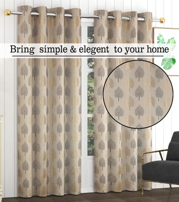 Supreme Betel Leaf Curtains: 80% Room Darkening Coffee Window Drapes - Image 6