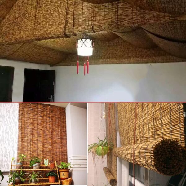 Stylish Zlovne Retro Bamboo Blinds for Living Room and Balcony Decor - Image 9