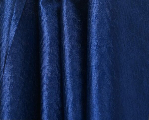 Elegant Navy Blue Grommet Door Curtains - 7 Feet, 2 Piece Set - Image 2