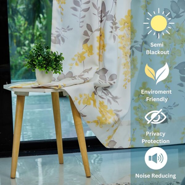 Tramb Printed Polyester Curtains: Stylish Privacy and Noise Reduction for Your Home - Image 5