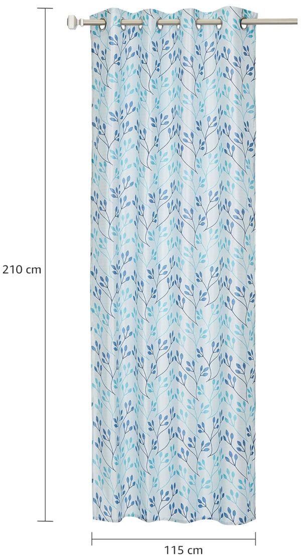 Stylish Solimo Polyester Leaf Print Door Curtains - Light-Filtering Pack of 2 - Image 4