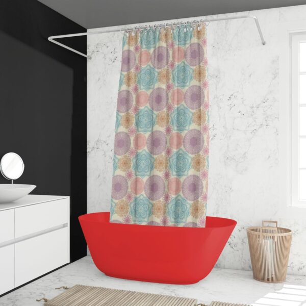 Elegant Waterproof Shower Curtain Set - ArtzFolio Floral Design 5x8 Feet - Image 9
