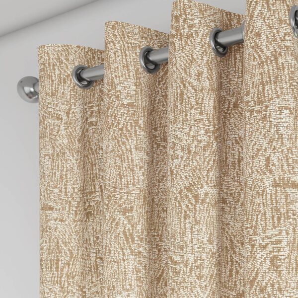 Stylish GM Textured Camel Door Curtain Panel Set for Home Decor - Image 2