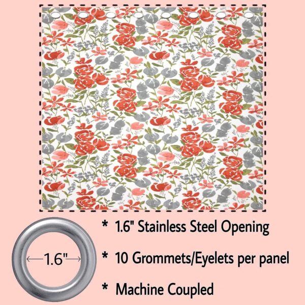 Floral Printed 100% Cotton Curtains for Stylish Room Darkening Solutions - Image 7