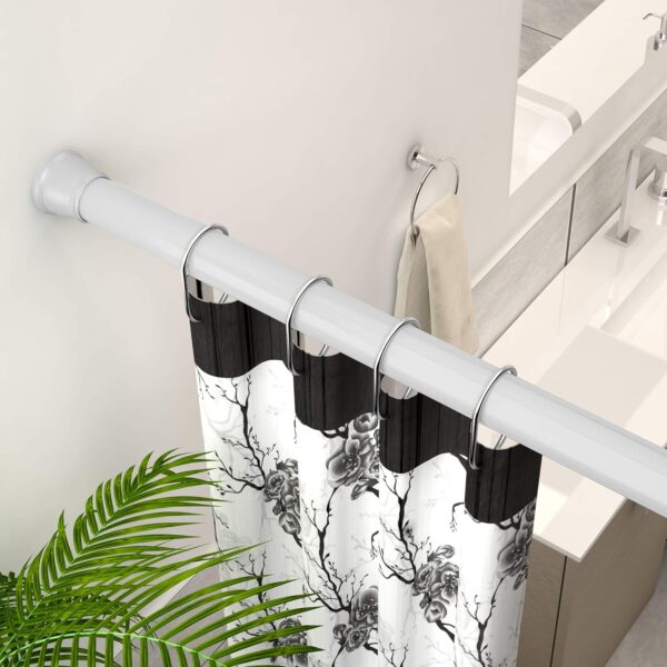 Adjustable Shower Curtain Rod: Rust-Proof, Tool-Free Installation, 41-70 Inches