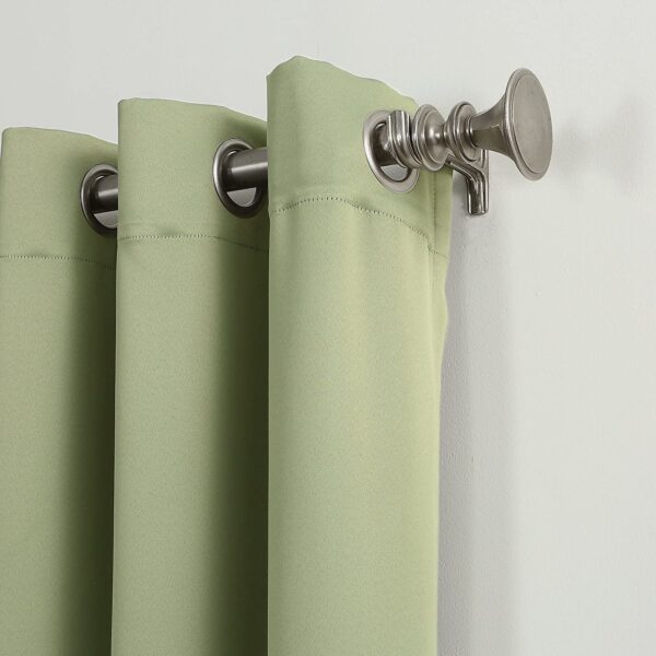 Olive Green Room Darkening Blackout Curtains for 5 Feet Windows - Image 3