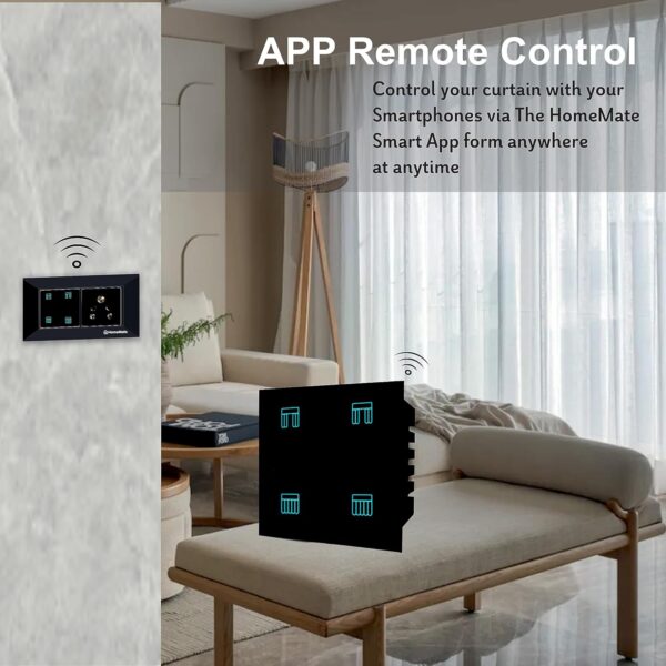 Smart Curtain Motor Switch: Alexa, Google & Siri Compatible, No Hub Needed - Image 3