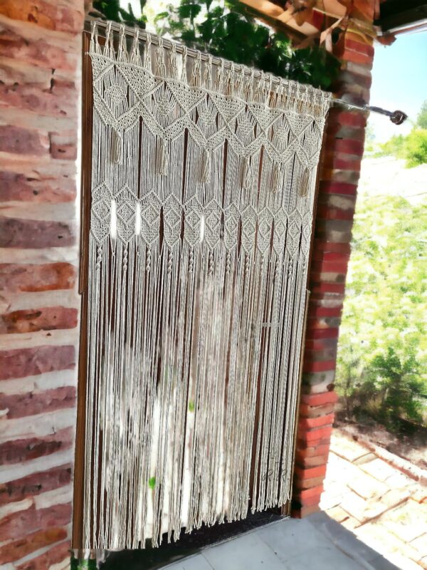 Handwoven Macrame Curtain for Boho Decor, Wedding Backdrop, Room Divider - Image 3