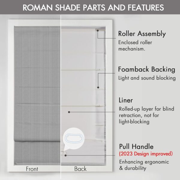 Galen Cordless Roman Shades: Stylish, Energy-Efficient Window Treats for Any Room - Image 5