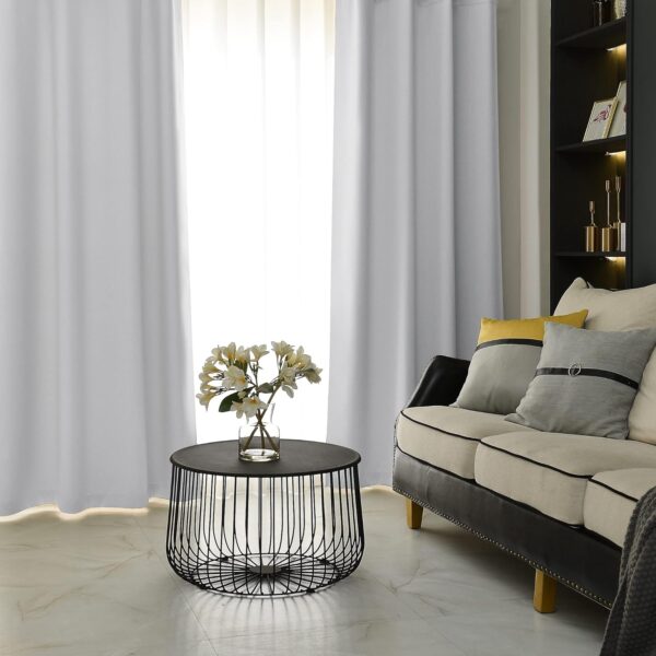 Stylish White Blackout Curtains for Living Room and Bedroom Insulation - Image 4