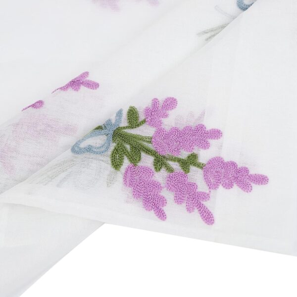 Elegant Floral Curtains with Three Dimensional Embroidery for Bedrooms and Weddings - Image 8