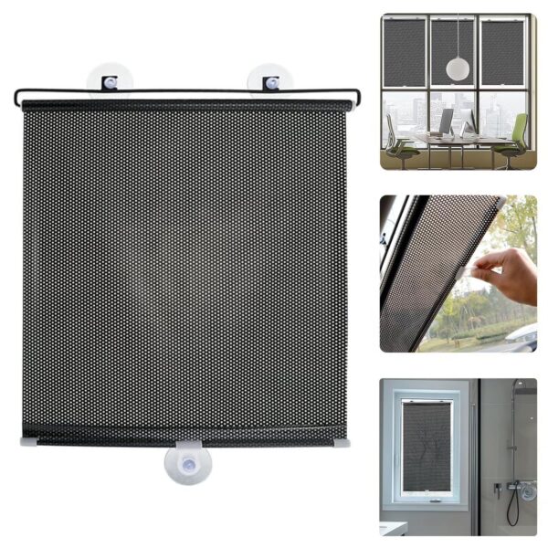 Temporary Blackout Roller Blinds with Suction Cups for Home and Office Privacy - Image 5