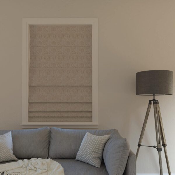 Stylish Total Blackout Cordless Roman Shade in Beige - 27" x 64" - Image 2