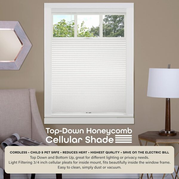 Achim Home Furnishings Cordless Honeycomb Shades for Stylish Window Treatment - Image 2